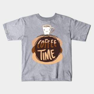 Coffee Time! Cup and Beans Kids T-Shirt